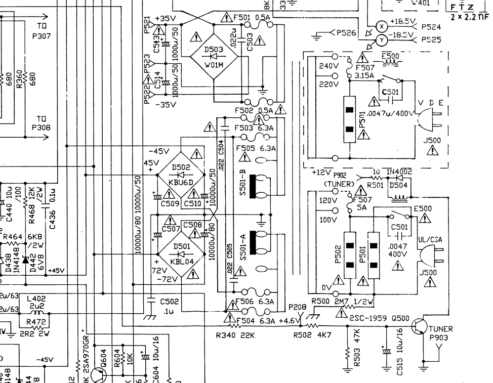 NAD 7100 PSU Schematic