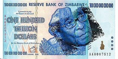 100 Trillion Zim Dollars