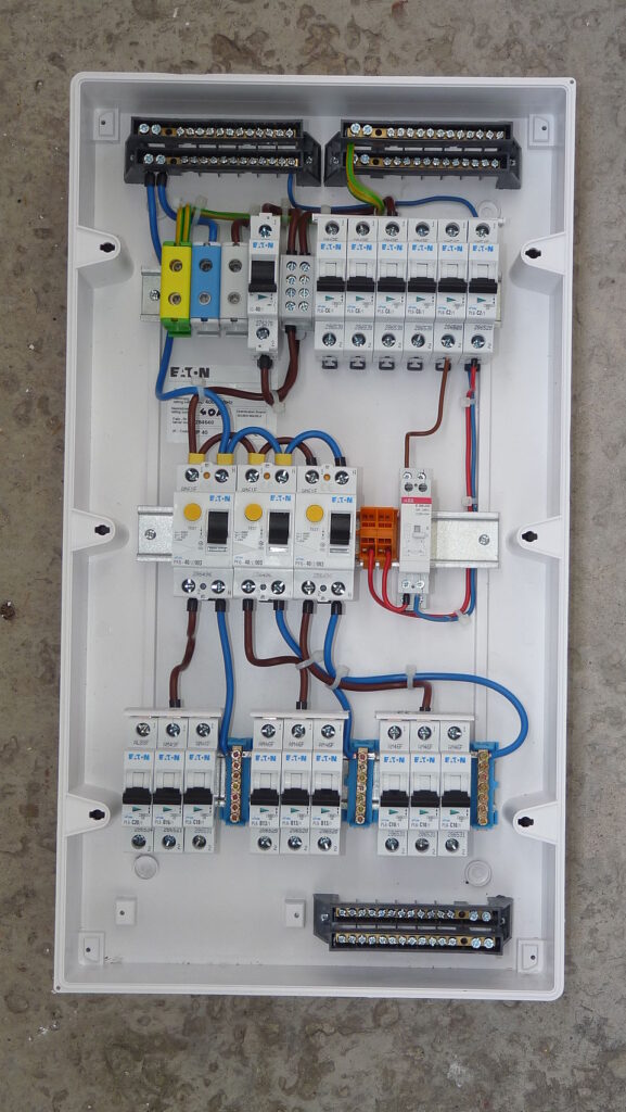 Type B RCD EV charger and here a consumer Distribution Board showing RCDs