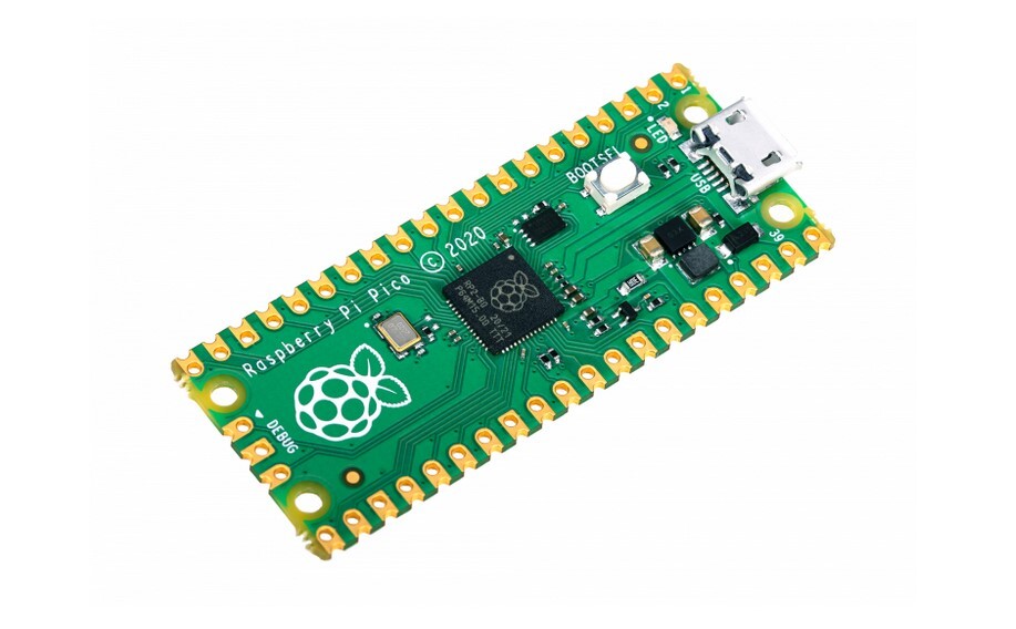 Raspberry Pi Pico (2021) Microcontroller (RP2040), very low cost, no OS